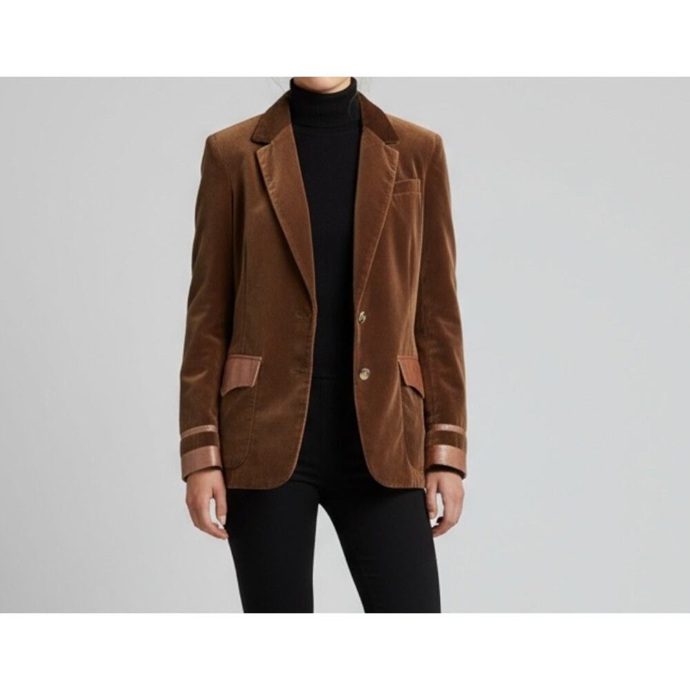 Vintage 1970s Chocolate Brown Velvet Blazer The Fashion Place Sears Roebuck 12 - Picture 12 of 12